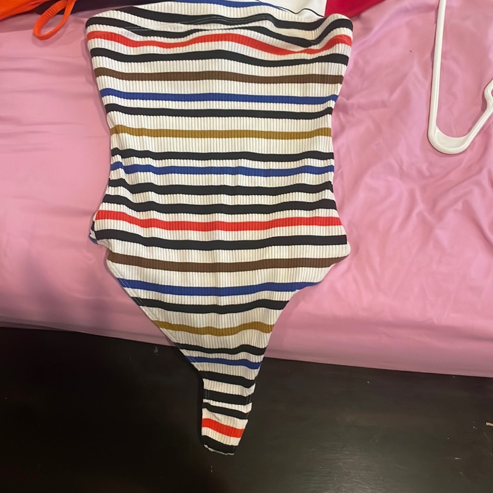 Striped bodysuit